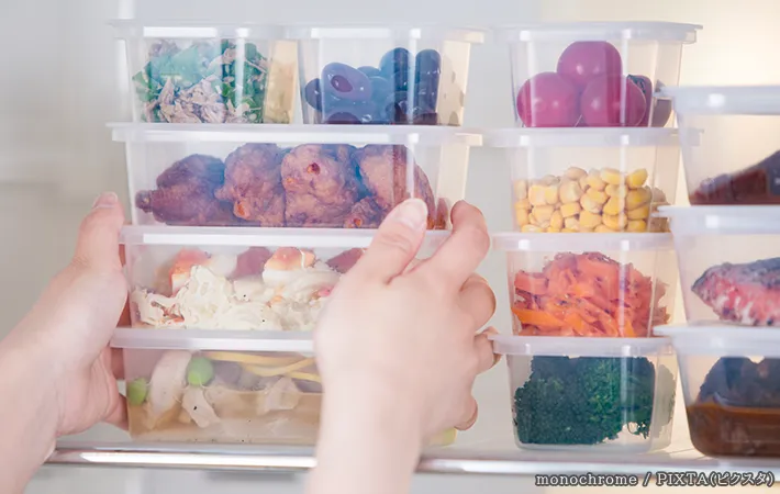 保存容器と食品の写真