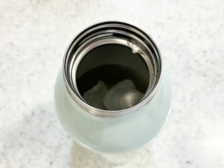 保冷ボトルに氷だけを入れた場面(撮影:grapeフード編集部)