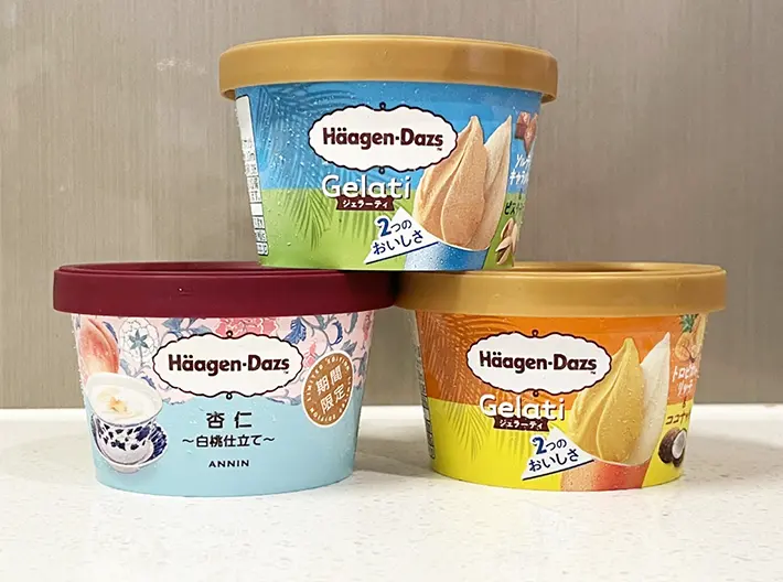 『ハーゲンダッツ』3商品の写真（撮影：grapeフード編集部）