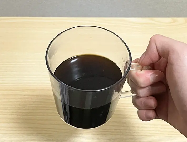 淹れ終わったコーヒーの写真（撮影：grapeフード編集部）