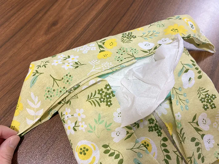 端を三角形に整えた手ぬぐい（撮影：grapeライフハック編集部）