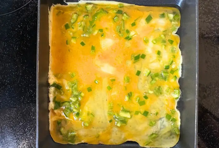 卵液を流し入れた画像（撮影：エニママ）
