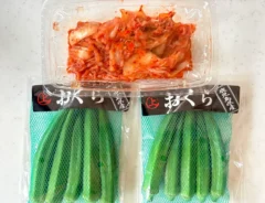 オクラとキムチ