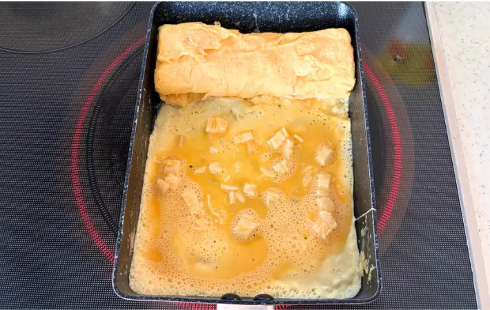 焼いている途中の画像（撮影：エニママ）
