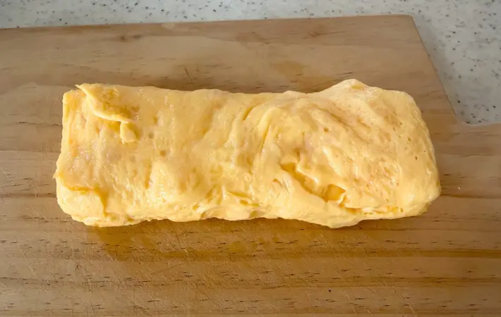 カット前の玉子焼きの画像（撮影：エニママ）