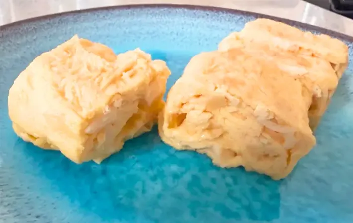 玉子焼きの断面の画像（撮影：エニママ）