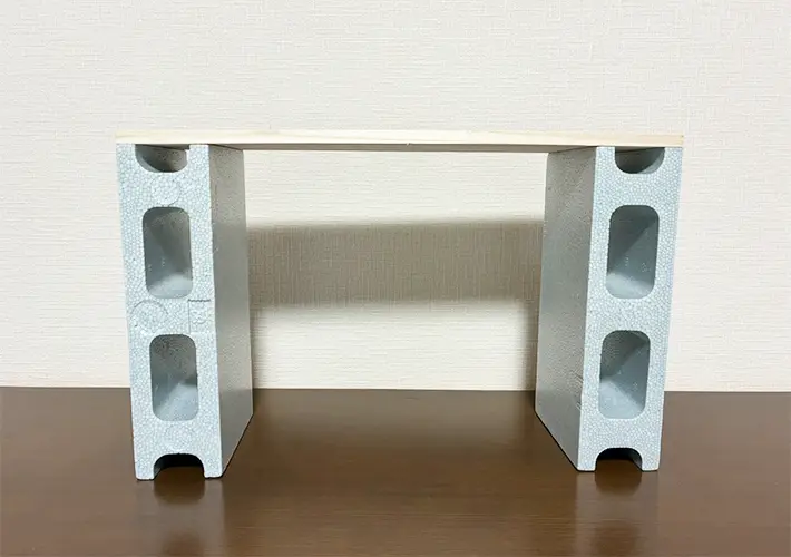 ダイソー『ミニブロック』の活用写真（撮影：grapeライフハック編集部）