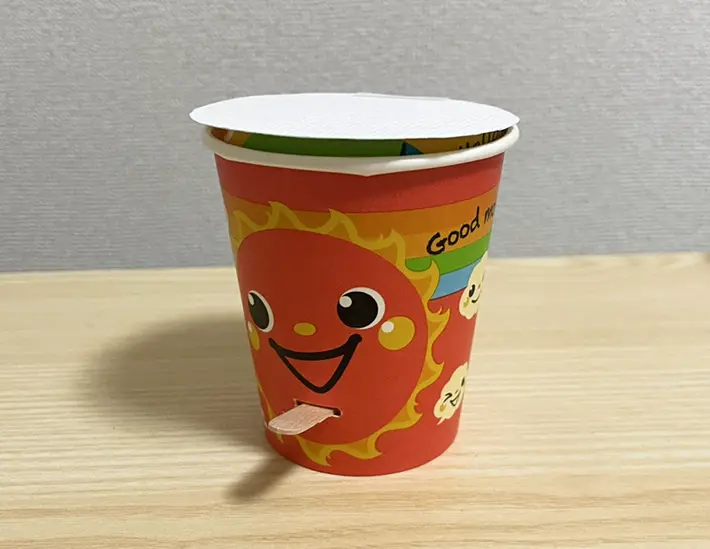 でき上がった卓上ゴミ箱の写真（撮影：grapeライフハック編集部）