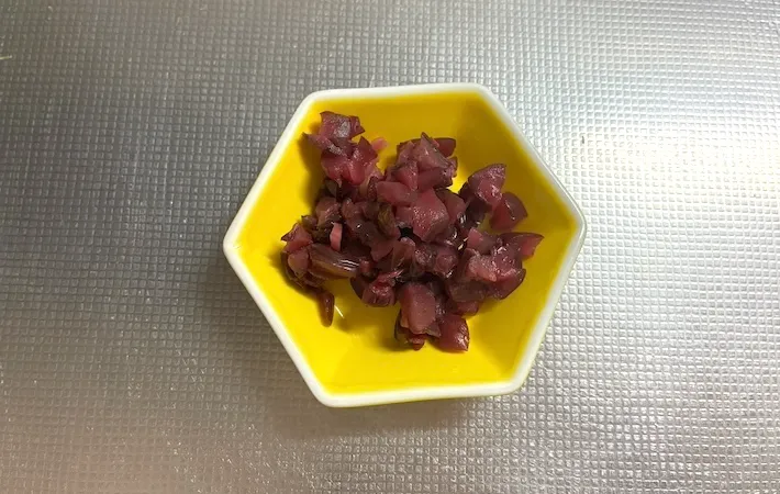 細かく刻んだしば漬けの画像（撮影：エニママ）