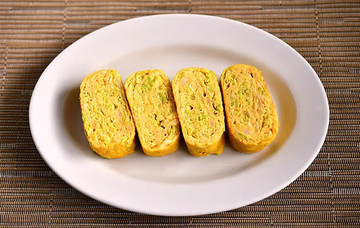 『キャベツ入り玉子焼き』の写真（撮影：小泉明代）