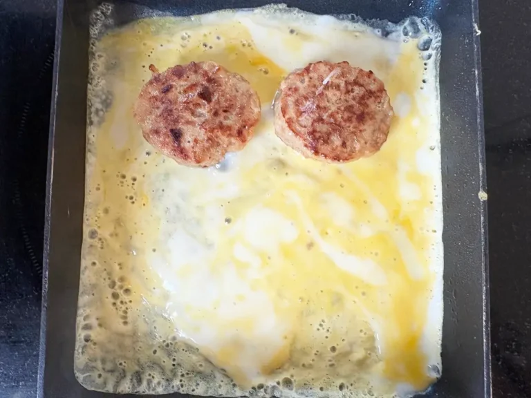 ハンバーグ玉子焼き