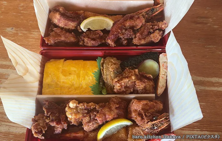 茶色のお弁当の写真