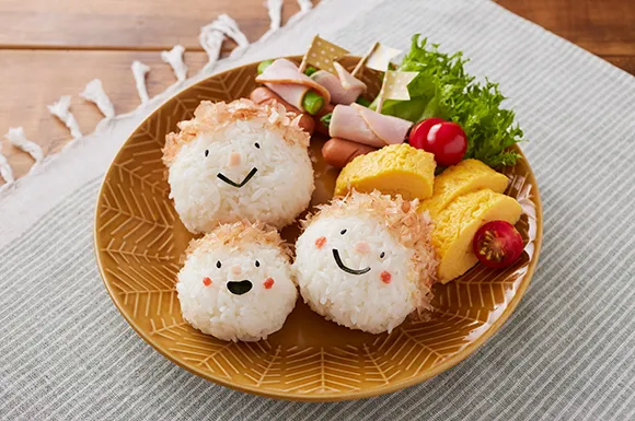 かつお節を使って作ったキャラ弁