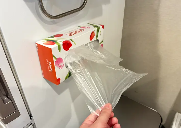 ティッシュの空箱活用写真（撮影：grapeライフハック編集部）