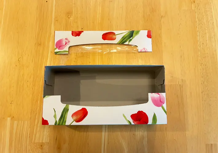 ティッシュの空箱活用写真（撮影：grapeライフハック編集部）