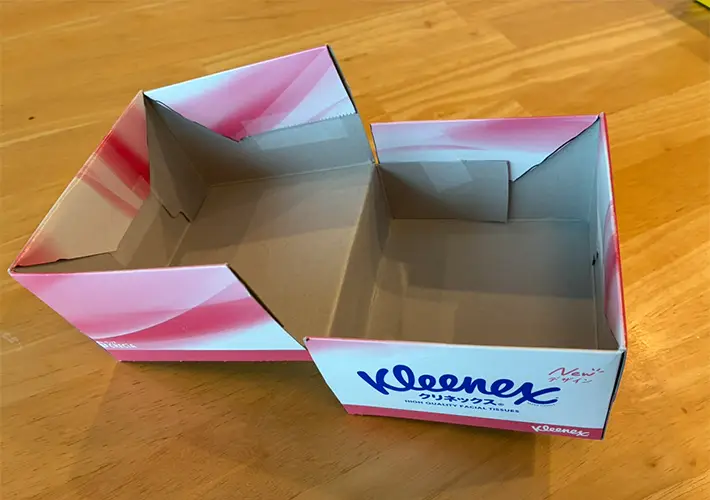 箱ティッシュの活用写真（撮影：grapeライフハック編集部）
