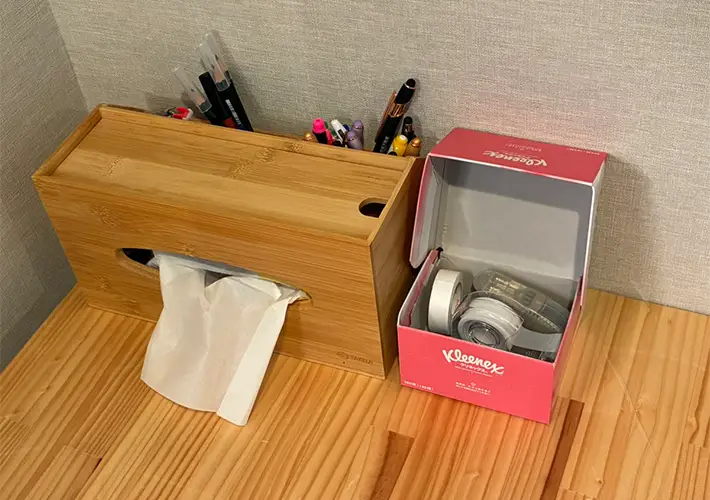 箱ティッシュの活用写真（撮影：grapeライフハック編集部）