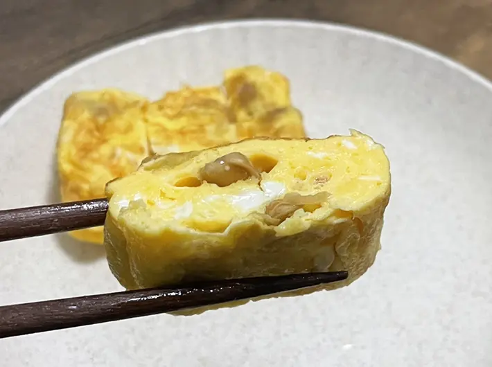 ピーナッツ入り玉子焼きの写真（撮影：grapeフード編集部）