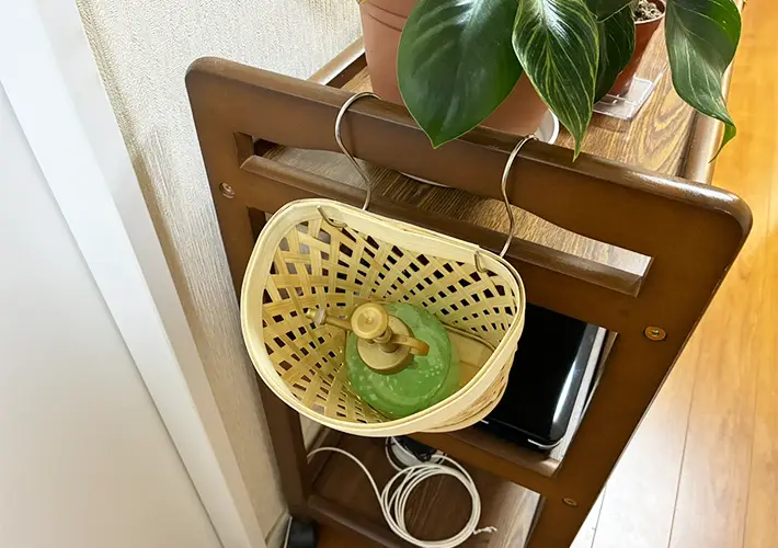 バンブーバスケットの活用写真（撮影：grapeライフハック編集部）