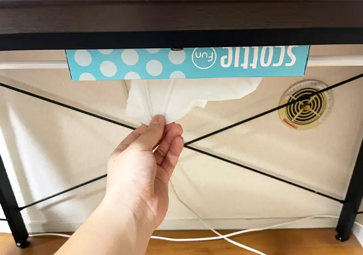 つっぱり棒の活用写真（撮影：grapeライフハック編集部）