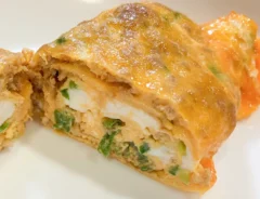 玉子焼きが完成した場面（撮影：grapeフード編集部）