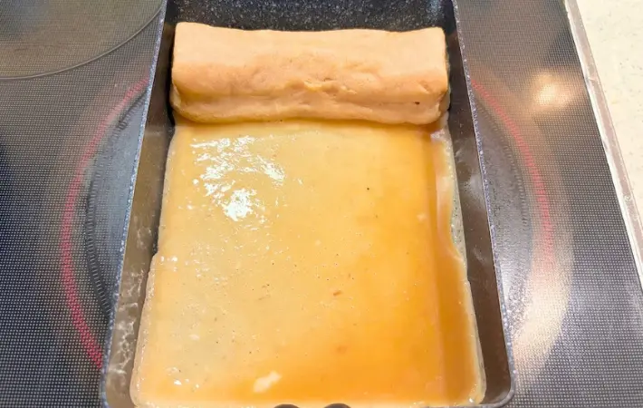 焼いている途中の画像（撮影：エニママ）