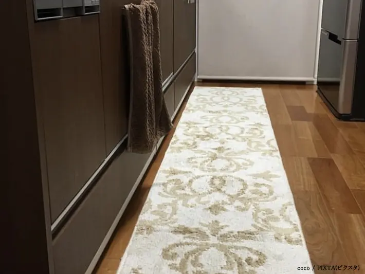 布タイプのキッチンマットの写真（撮影：grape編集部）