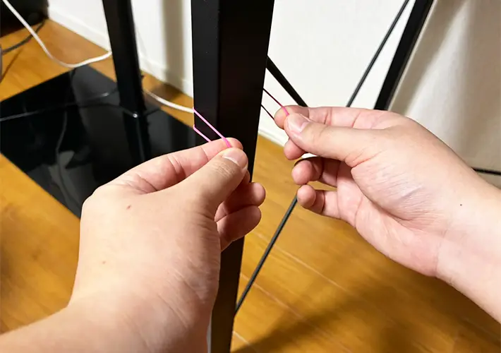 輪ゴムの活用写真（撮影：grapeライフハック編集部）