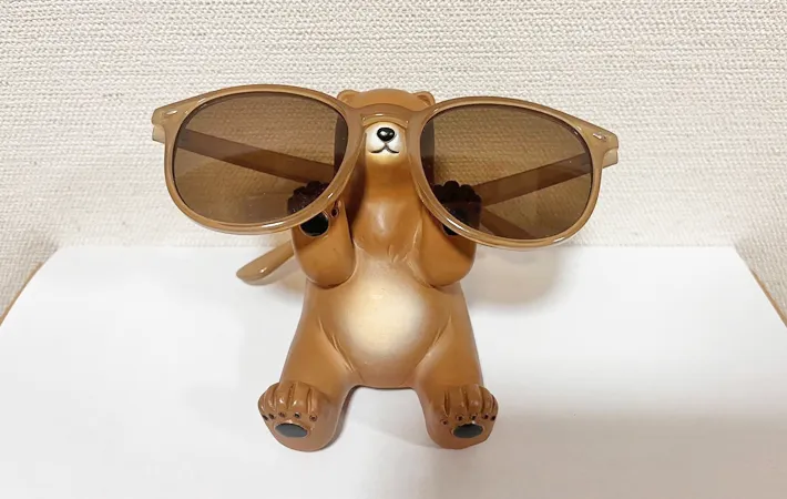 『DAISO クマのアニマルホルダー』の使用写真（撮影：ワード）