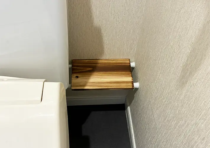 つっぱり棒の活用写真（撮影：grapeライフハック編集部）