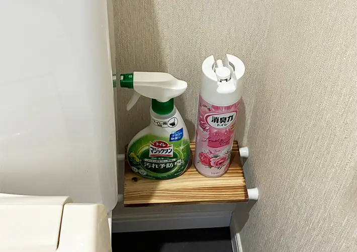 つっぱり棒の活用写真（撮影：grapeライフハック編集部）