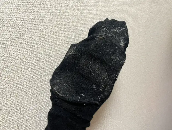 ホコリのついた靴下の写真（撮影：grapeライフハック編集部）