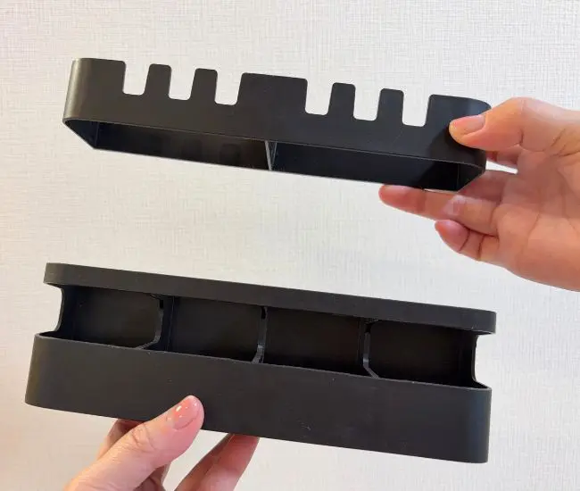 2つのパーツに分かれていることが分かる画像（撮影：grapeライフハック編集部）