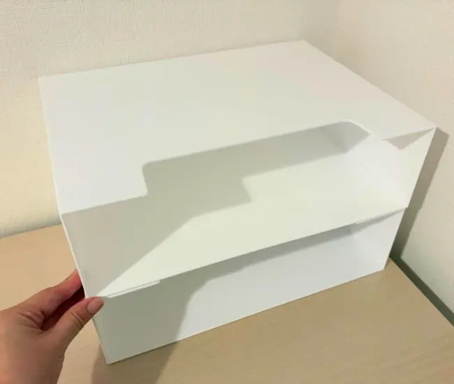 ファイルボックスを重ねた様子（撮影：grapeライフハック編集部）
