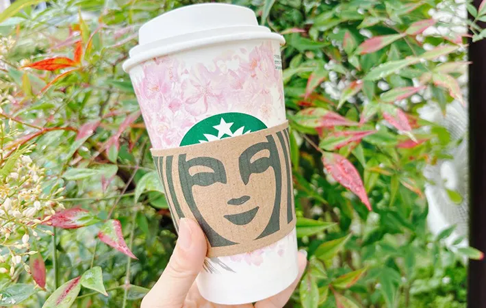 『スタバ』のカップとスリーブの画像（撮影：キジカク）