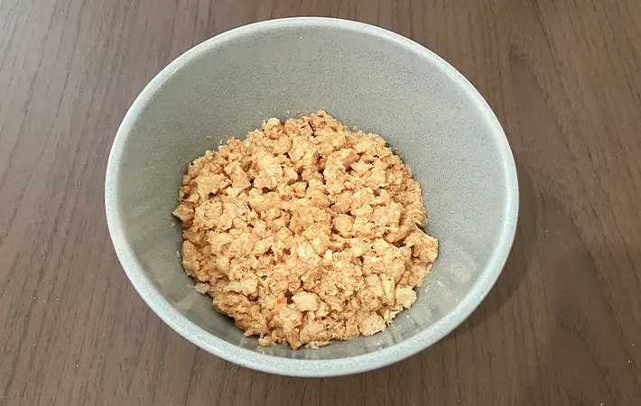 豆腐で作ったそぼろ（撮影：grapeフード編集部）