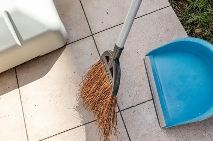 掃除をする写真