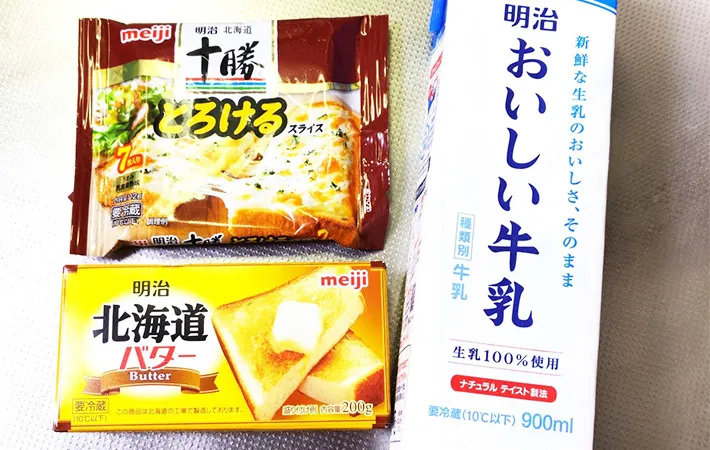 牛乳、チーズ、バターの画像（撮影:エニママ）
