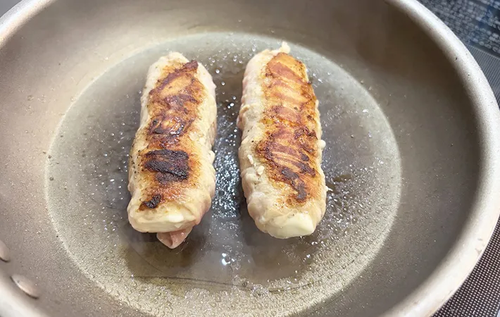 焼いている途中の画像（撮影：エニママ）