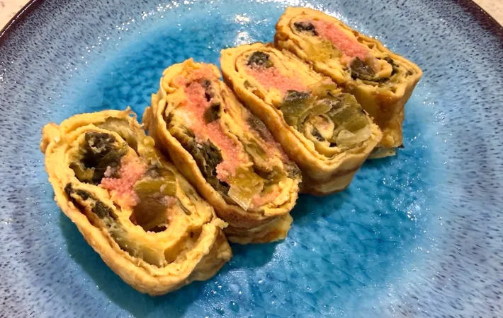 カットした玉子焼きの画像（撮影：エニママ）