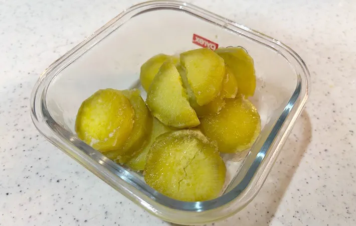 加熱後のサツマイモの画像（撮影:エニママ）　