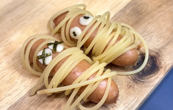 完成した「ミイラウインナー」の画像（撮影：キジカク）