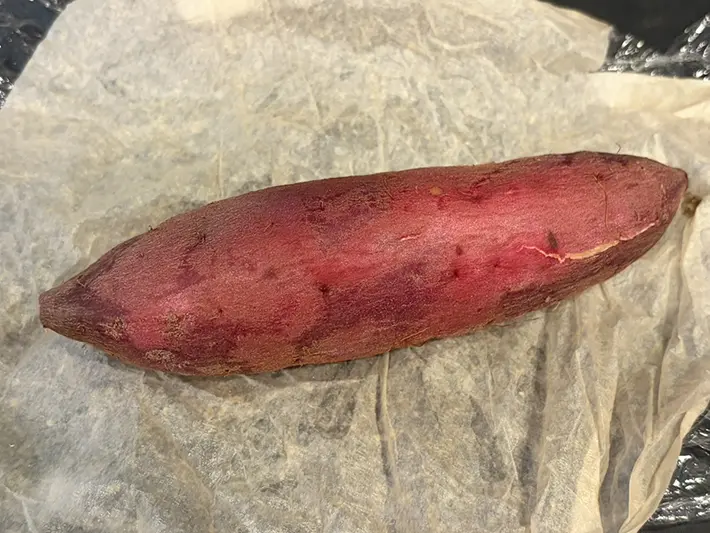 加熱後のサツマイモの写真（撮影：grapeフード編集部）