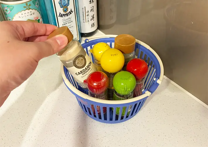 取っ手付きバスケットの写真（撮影：grapeライフハック編集部）