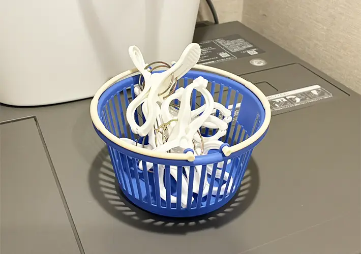 取っ手付きバスケットの写真（撮影：grapeライフハック編集部）