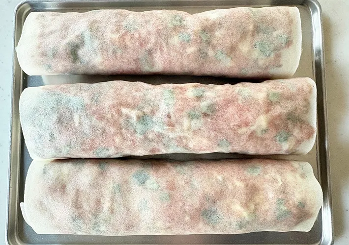 餃子ロールを3本作った画像（撮影:エニママ）