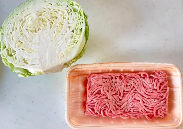 キャベツとひき肉の画像（撮影：エニママ）