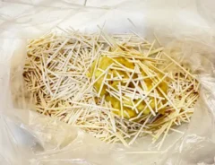 サツマイモのいがぐり揚げ