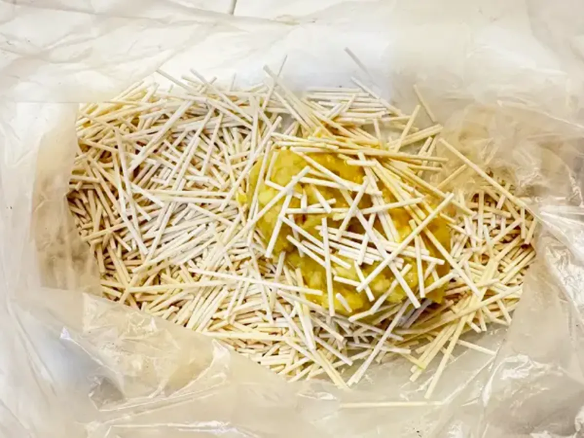 サツマイモのいがぐり揚げ