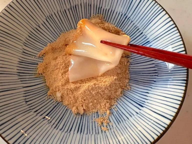 餃子の皮できなこもち風